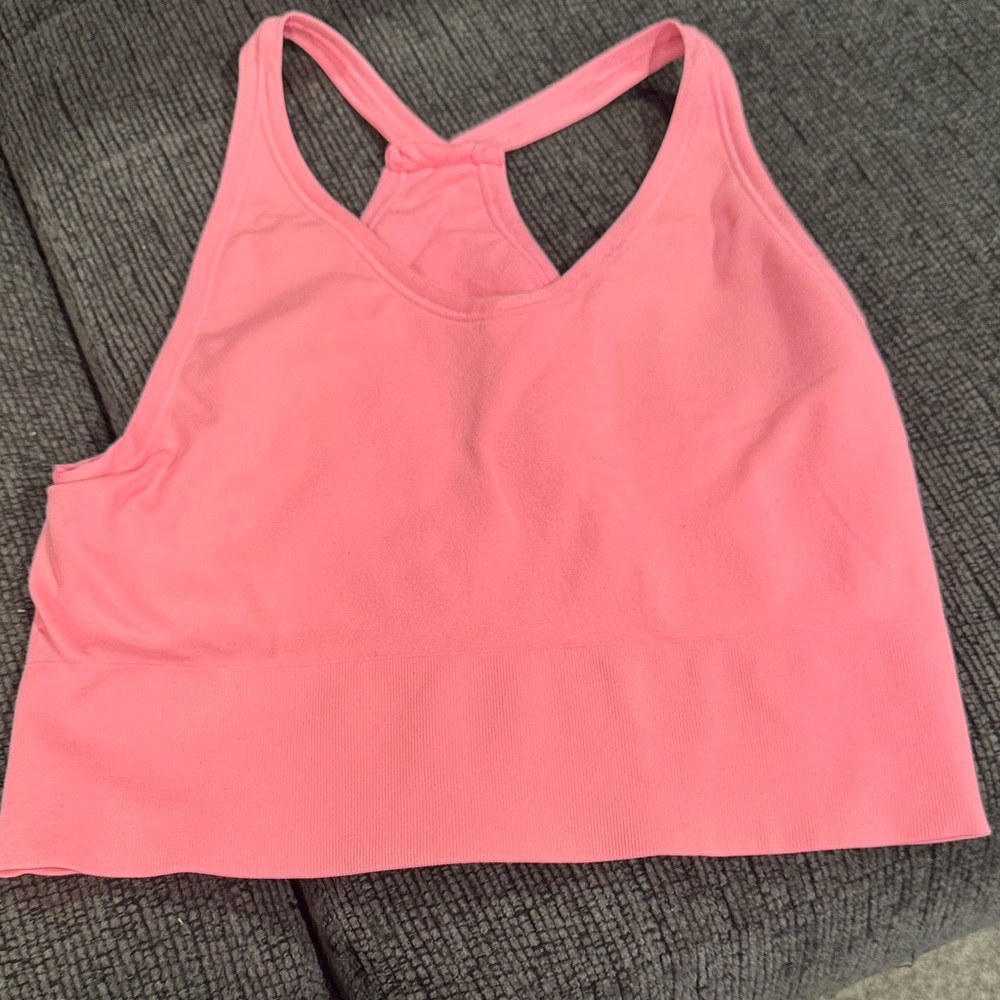 CRZ YOGA Pink Sports Bra size tag Miss fits like a small
